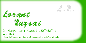 lorant muzsai business card